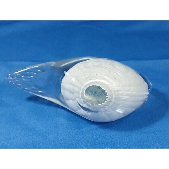 Pair FM Konstglas Marcolin Ronneby Cased Glass Swan White Feathers Paperweight - Picture 9 of 14